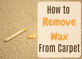 how to get wax out of your carpet in 5