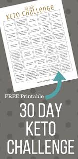 free printable 30 day keto challenge