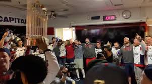 Imagine what we can do for the next 50. In Epic Video Capitals And Nationals Sing We Are The Champions Together In Locker Room