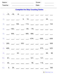 Advanced Skip Counting Worksheets Math Worksheets Math