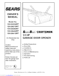 craftsman 139 53525srt garage door