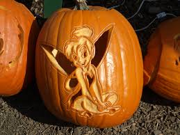 Tink Pumpkin Carved With Tinkerbell At Linvilla Orchards