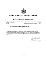 Fillable Online S P 531 Maine Legislature Fax Email Print