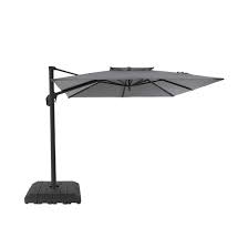 Dark Grey Offset Patio Umbrella