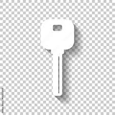 Key Icon White Icon With Shadow On