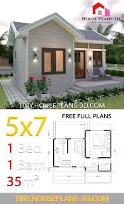 Plans 5x7 With One Bedroom Gable Roof