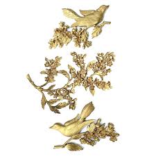 Vintage 1960s Gold Bird Fl Branch