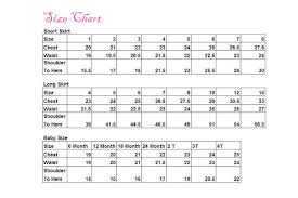 Size Charts Manufacturer Size Charts Girls Dress Size Chart