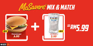 Mcpick 2 for $5.00 promotional items are subject to local availability mix & match. Mcdonald S Mcsavers Mix Match Rm5 99 All Day Except 4am 11am Breakfast Hours