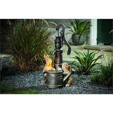 Luxenhome Resin Bunnies Water Pump
