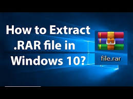 how to extract rar file in windows 10