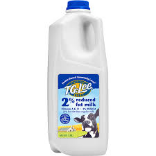 2 reduced fat milk plastic half gallon