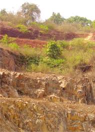 view of merces quarry near panjim goa