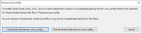 enabling visual studio debugging output