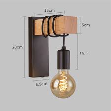Metal And Wood Wall Sconce Bedside
