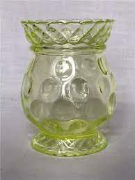 antique canary yellow vaseline glass