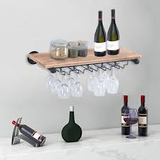 Bottle Glass Wine Rack Shelf Wall