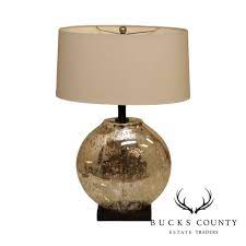 Modern Mercury Glass Lamp With Shade