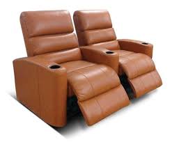 2 seated theatre leather recliner chair