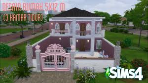 Denah desain rumah the sims 4. The Sims 4 Desain Rumah 5x12 M 2 Lantai D Pink Youtube