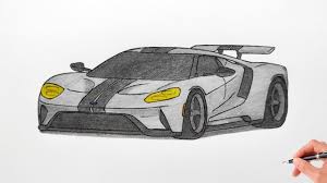 how to draw a ford gt 2016 drawing