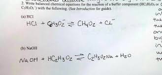 Write Balanced Chemical Equations For