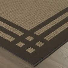 brown indoor border area rug