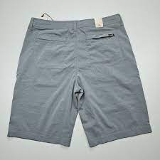 prana hybridizer shorts grey blue