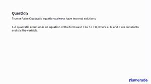 False Quadratic Equations Always