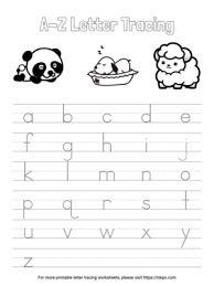 printable alphabet letter tracing