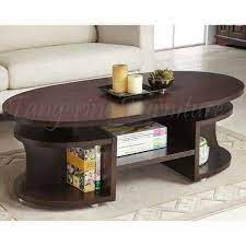 solid oval coffee table tangerine
