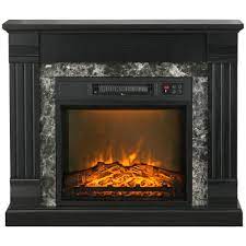 Homcom Electric Fireplace Mantel Wood