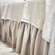 Linen Bedskirt Dust Ruffle In Full