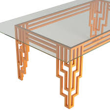 Modern Art Deco Bright Orange Furniture Design Table Dining