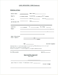Leave Application Form Template Request For Forms Annual