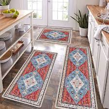 pauwer kitchen rugs set of 3 boho