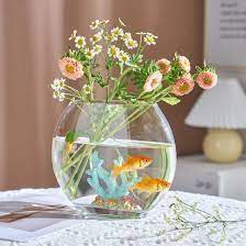 Glass Fish Bowl Glass Vase Double Use