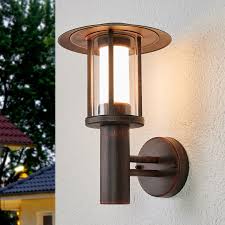 rust coloured led outdoor wall lamp