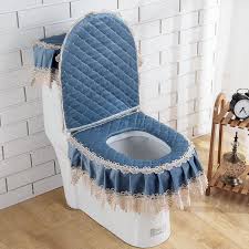3x Lace Toilet Seat Cover Set Water