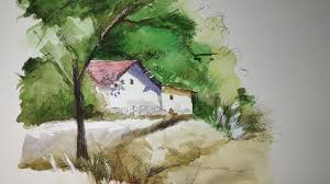 Easy watercolor paintings to copy landscape. Watercolor Landscape Painting For Beginners Milind Mulick Copy Composi Watercolor Landscape Paintings Watercolor Landscape Landscape Paintings