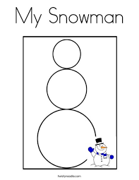 Snowman coloring pages for toddlers, preschoolers, kindergarten. My Snowman Coloring Page Twisty Noodle