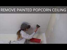 Remove Painted Popcorn Ceilings