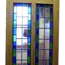 original pine stained glass doors