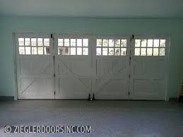 carriage garage door in a bi fold