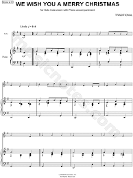 Download free violin sheet music for christmas music. Traditional English Carol We Wish You A Merry Christmas Piano Accompaniment Sheet Music Flute Violin Oboe Or Recorder In G Major Download Print Sku Mn0079213