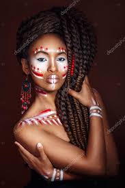 african style woman attractive young