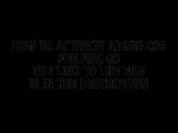 how to activate adobe photo cs6
