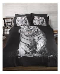 White Tiger Double Duvet Cover And