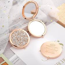 compact mirror engraved purse mirrors