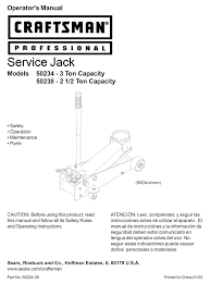 craftsman 50234 operator s manual pdf